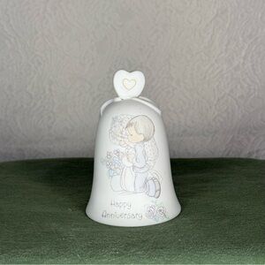 Precious Moments White Anniversary Bell with Heart